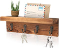 HRONRAD Rustic Key Holder for Wall, Farmhouse Wall Shelf by Hronrad