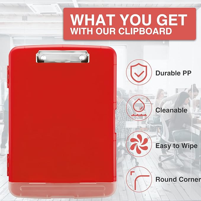 Sooez Clipboard with Storage, High Capacity Nursing Clip Board 8.5 x 11 with - Image 4