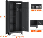 storage cabinet 61" h, metal outdoor sheds with, close-up detail
