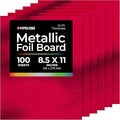 Hygloss Metallic Cardstock Sheets – 100 Shiny Red Sheets, 8.5” x 11” by HyglossProductsInc