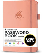 Clever Fox Password Book with alphabetical tabs. Internet Address Organizer by CleverFox