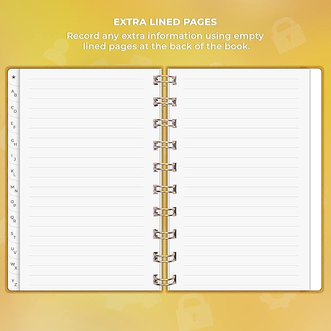 Clever Fox Password Book Spiral – Mini Internet Address & Password Organizer - Image 6