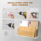 BEYGORM Acrylic Mail Organizer for #10 Envelopes, 2-Slot Wall-Mounted & - Image 7
