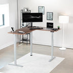 VIVO Electric Corner 63 x 55 inch L-Shaped Standing Desk, Memory Height - Image 2