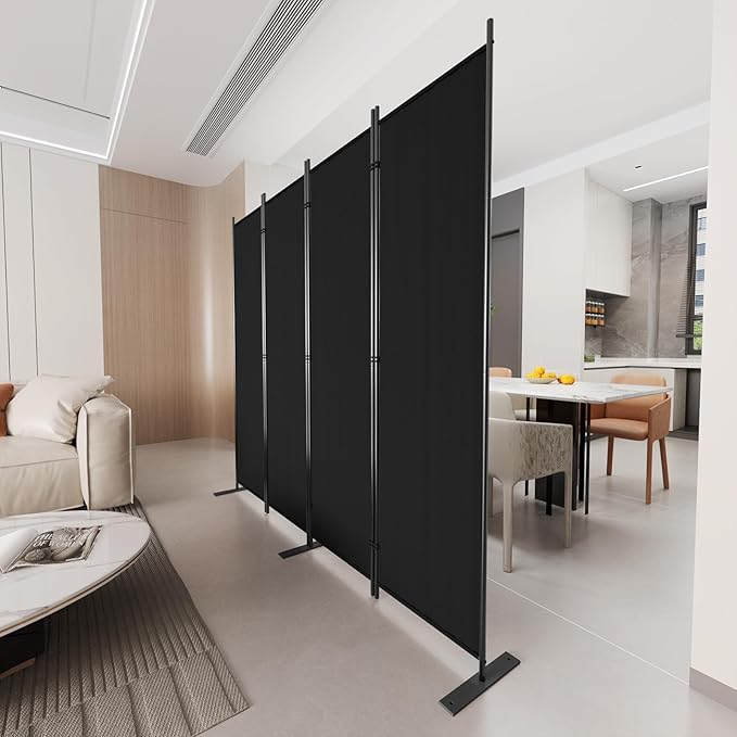 C-Hopetree 4 Panels Room Divider, 6 Ft Tall Indoor Folding Privacy Screen - Image 2