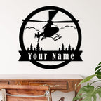Personalized Metal Airplane Wall Art, Airplane Name Sign, Customized Pilot Name - Image 6