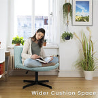 PUKAMI Criss Cross Chair, Armless Cross Legged Office Desk Chair No Wheels - Image 3
