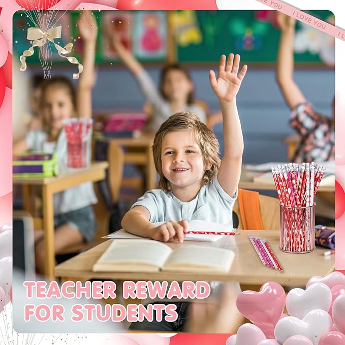 emzrivo 120 PCS Valentines Pencils Bulk Valentines Wood Pencils - Image 5
