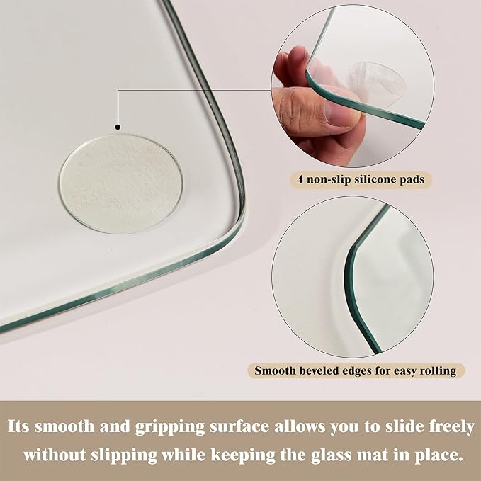 Koonmi Tempered Glass Chair Mat - Image 6