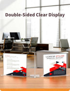 NIUBEE Acrylic Sign Holder 8.5x11 Inches 6 Pack Horizontal, T Shape Double - Image 4