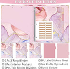 Lateefah 3 Ring Binder, 1 Inch Binder Organizer - Image 6