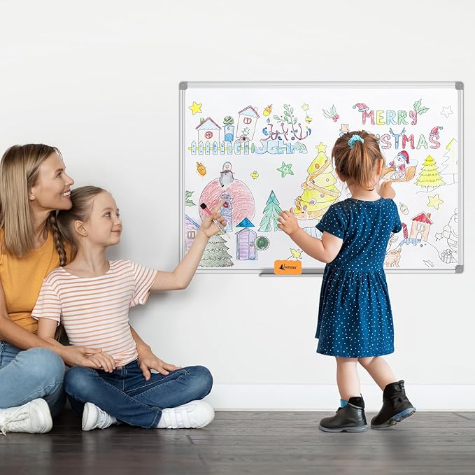 Lockways White Board Dry Erase Board 48 x 36 Inch, Magnetic Whiteboard 4 x 3 - Image 7