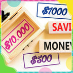 50 Pcs Cash Stuffing Placeholder for Envelopes Binder Pocket Cash Stuffing Placeholder Place Holder for 100 Envelopes Money Saving Challenge(Classic)