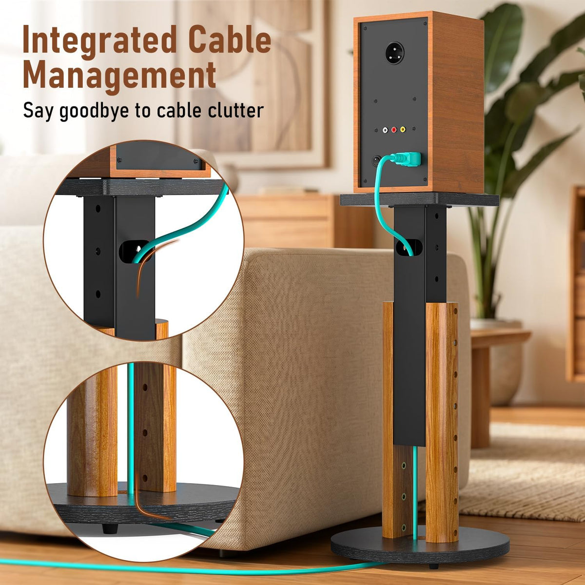 Universal Speaker Stands Pair for Bookshelf Studio Monitor Home Speakers