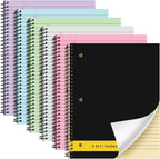 Resurhang 6 Pcs Legal Pad Top Spiral Bound Notebook 70 Sheets Double Sided by Resurhang