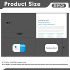 Two Pocket Folders, PANDRI 30 Pack 2 Pocket Folders, Letter Size Paper File - Image 2