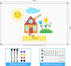 Lockways Large 72" x 40" Magnetic Dry Erase Board - Image 2