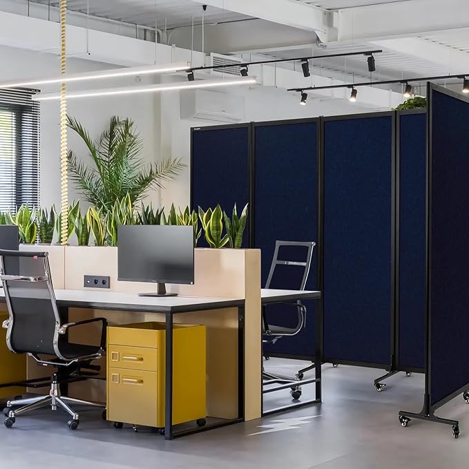 Upgrade Version Room Partition and Divider, Freestanding Rolling Dividers - Image 5