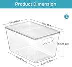 Vtopmart 6 Pack Clear Stackable Storage Bins - Image 2