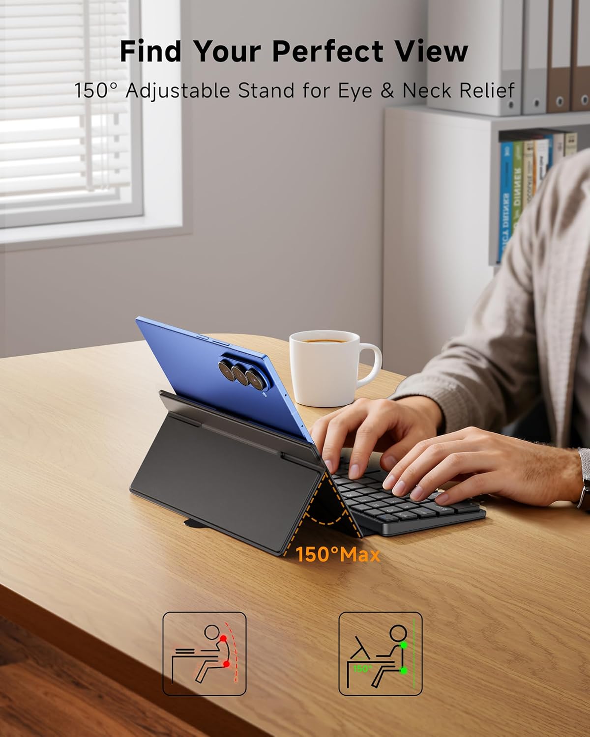 Ultra Compact Keyboard & Mouse for Galaxy Z Fold 8/Fold8 Ultra/7/6/5, Phone