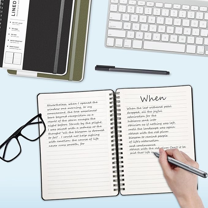 ABERLLS Black Lined Spiral Journal Notebook - Image 3