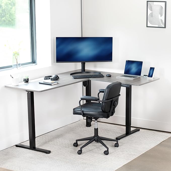 VIVO Electric Corner 63 x 55 inch L-Shaped Standing Desk, Memory Height - Image 7