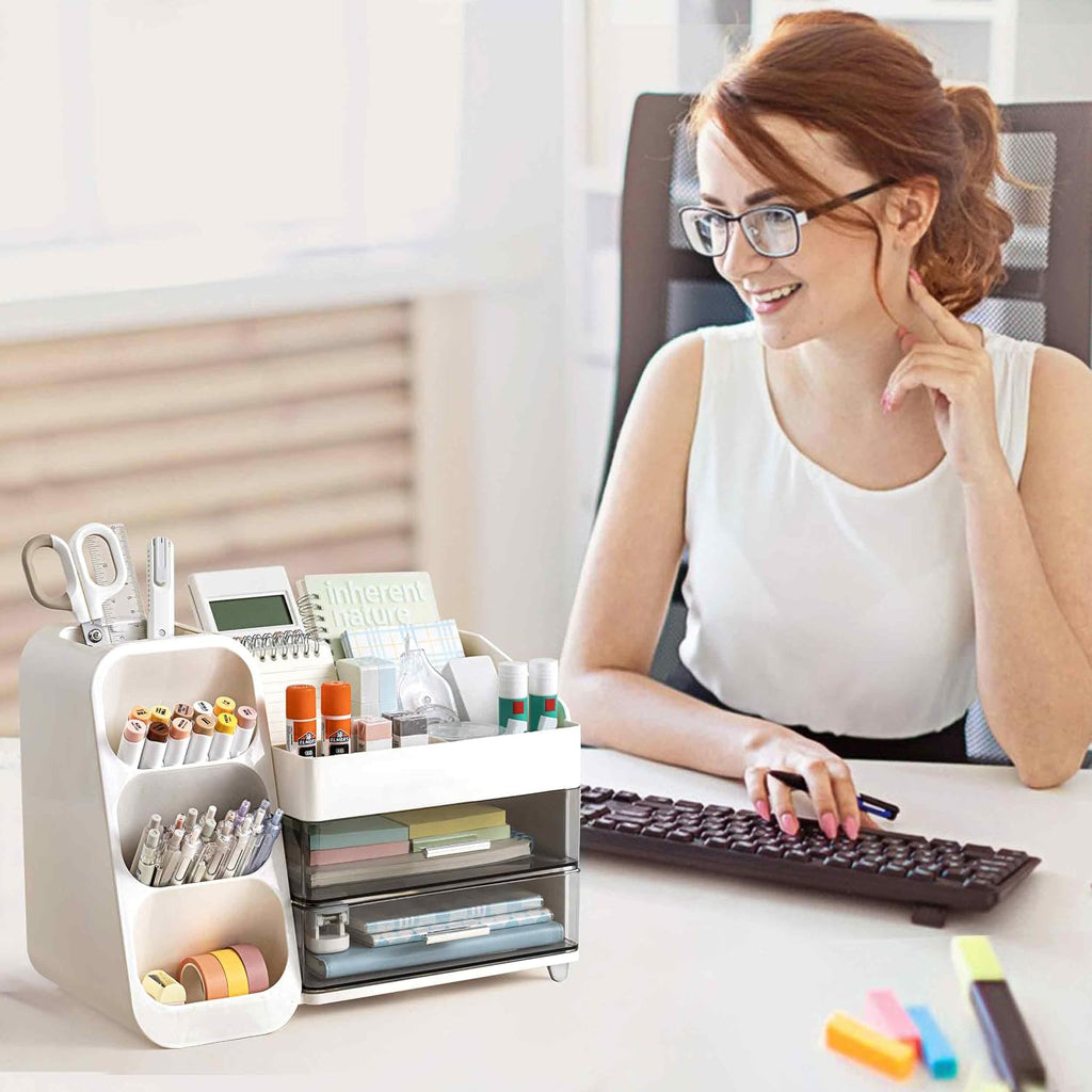 hblife desk organizer with pen pencil holder for on a desk or shelf
