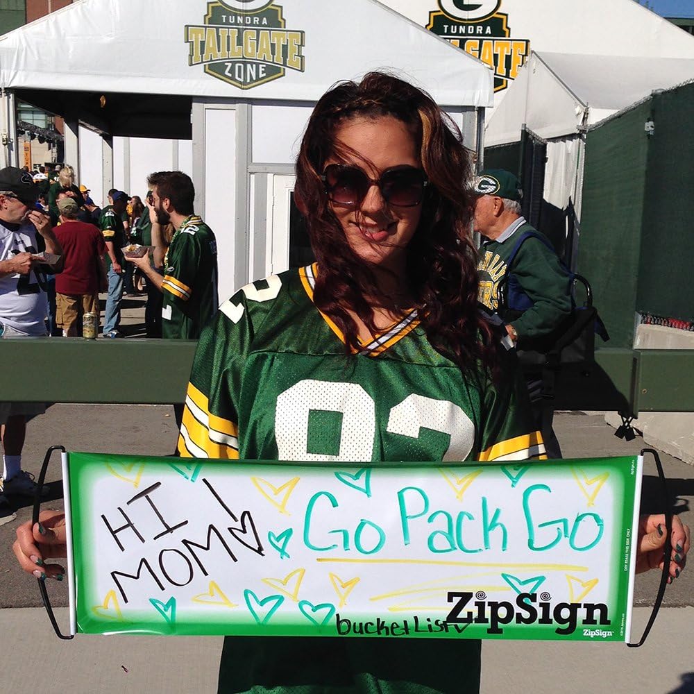 Zip Sign Dry Erase Banner - Rolls Itself Up, Unrolls to 9.5” x 27”, Reusable, Portable, Fits in Your Pocket