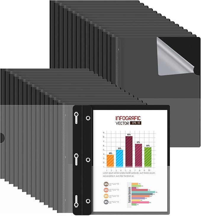 HAUTOCO 30 Pack Plastic Report Covers by HAUTOCO