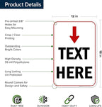 Custom Arrow, Custom Directional Sign, Arrow Down Sign, 12x18 Inches, 55 mil - Image 6