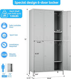 SUPEER 6 Doors Metal Locker Employee - Image 3