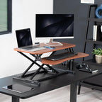 VIVO 32 inch Desk Converter, K Series, Height Adjustable Sit to Stand Riser - Image 2