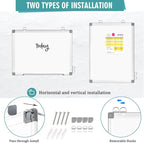 AMUSIGHT Dry Erase Board White Board, Hanging Mounted Whiteboard Silver - Image 6