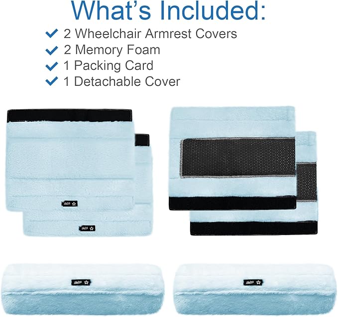 SPRING SEAON Wheelchair Armrest Covers 2 Pack Soft Memory Foam Wheelchair - Image 4