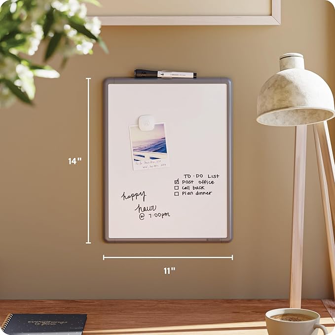 U Brands Contempo Magnetic Dry Erase Board White Board, Includes Magnet and - Image 2