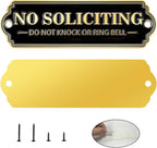 Brass No Soliciting Sign, No Soliciting Sign - Image 5