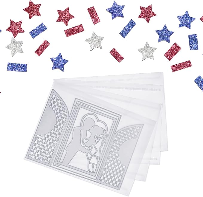 Marspark 21 Pieces Clear Stamp and Die Storage Bag Pockets Resealable Plastic - Image 7