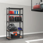 vevor storage shelves 5-tier adjustable 2000 lbs 30"x12"x60" shown in use