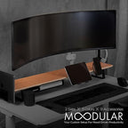 ULTRARM Moodular Wooden Monitor Stand 45.6” Large Desk Organizer - Image 2