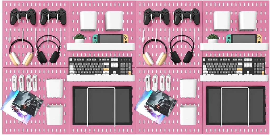 MULSAME Pegboard Combination Kit, 25.2" x 50.4" Wall Mounted Storage Set