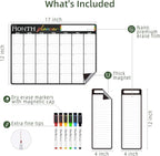 Magnetic Dry Erase Monthly Calendar - Image 2