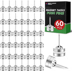 60 Pack Magnetic Pushpin, Magnetic Clips Magnet Thumb Tacks Magnet Tacks Push by BESTCHOICEMAGNETS