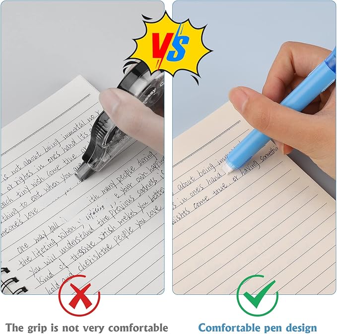 8 Pack Correction Tape Pens, 8 Color Comfortable Pen Shape Correction Pen Tape - Image 4