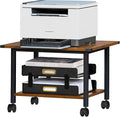 Lerliuo Under Desk Printer Stand, 2-Tier Industrial Mobile Printer Table by Lerliuo