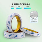 Double Sided Tape 9448A 1/2" x 33Ft Pack of 2 Made of 3M Super Sticky Adhesive - Image 2
