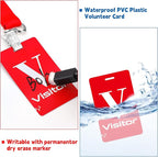 PerKoop 25 Pack Visitor Badge Lanyards Volunteer Badge Holder - Image 3