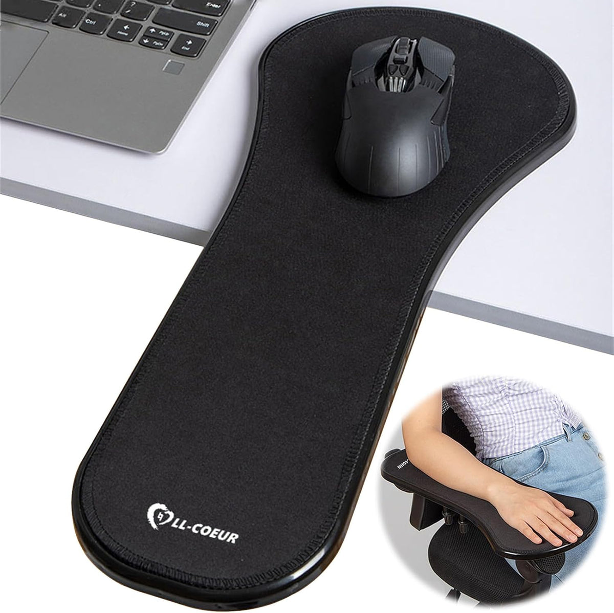 LL-COEUR Arm Support Wrist Rest for Table and Chair, Ergonomic Armrest Desk E...