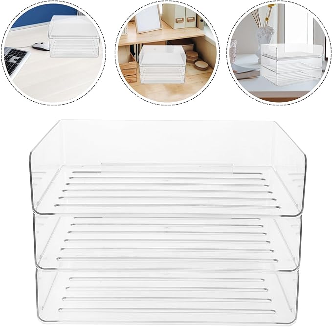 LIGHTAOTAO Stackable Desk Organizer Tray Paper Holder - Image 8