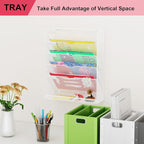 GDINDINFAN Hanging Wall File Organizer 6 Tier Wall Mounted File Holder Document - Image 7