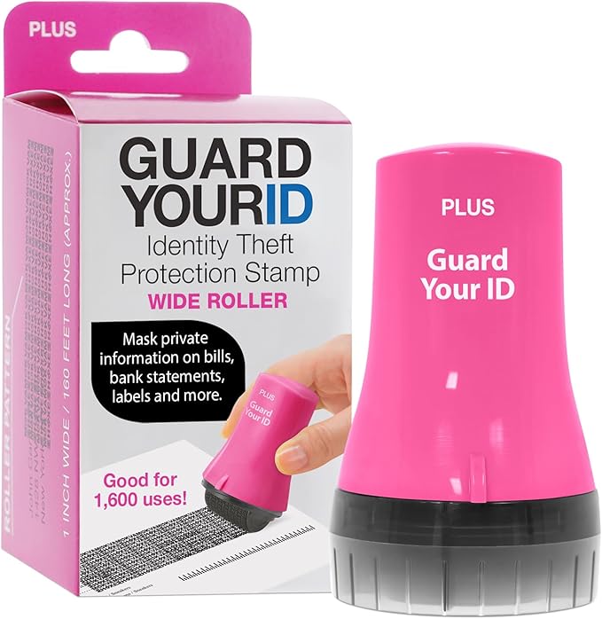 Guard Your ID Wide Advanced Roller 2.0 Identity Theft Prevention Security Stamp by Plus